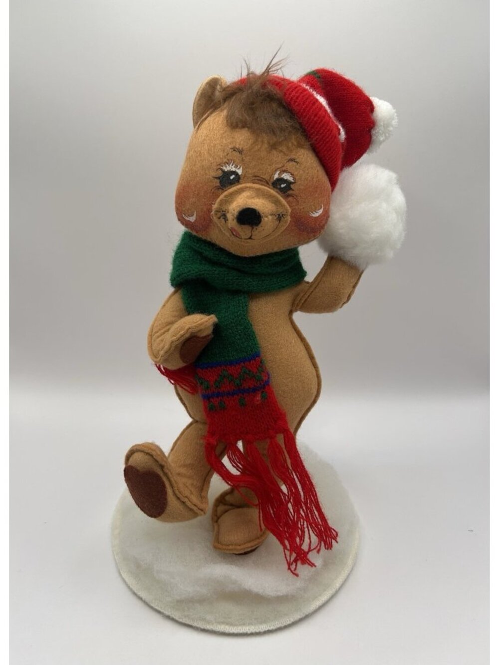 Annalee Brown Bear Snowball Collectible Doll Xmas Christmas Decor Plush Gift - Picture 1 of 13